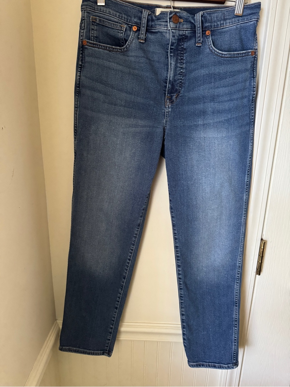Madewell Stovepipe Jeans in Medium Blue Wash Size 29